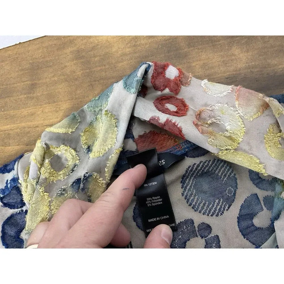 Ali Miles Embroidered Tunic Top Small Rainbow Wearable Art Boho - Picture 4 of 12